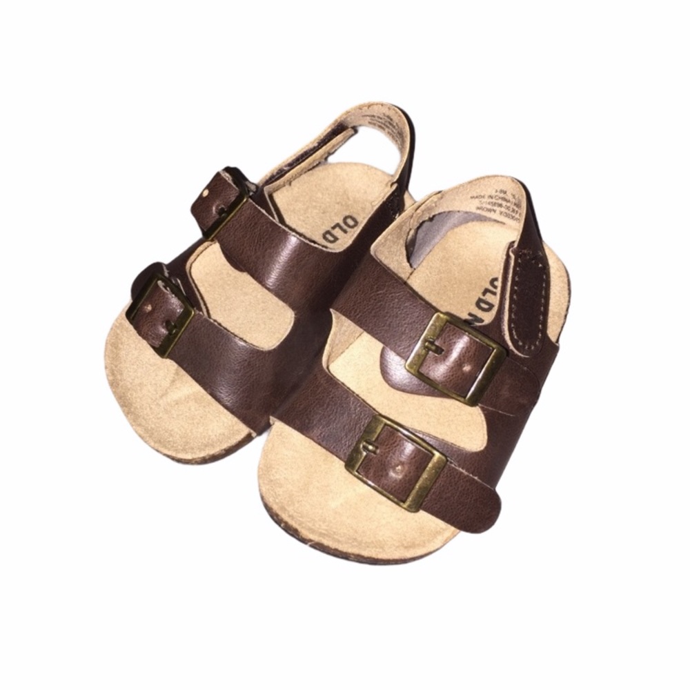 Old Navy Brown Strappy Sandals 3-6 mon
